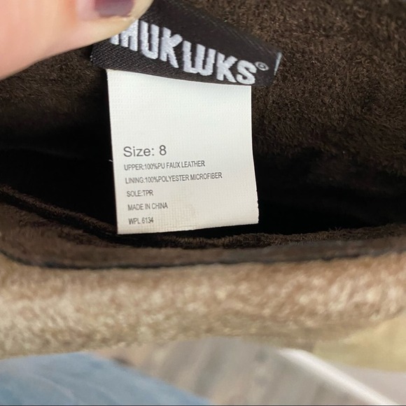 Muk Luks Chris Embossed Cuffed Heel Boots Size 8 - Picture 9 of 10